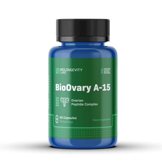 BioOvary - A-15 Ovary Peptide Bioregulator (Zhenoluten) 1 BioOvary A-15 60ct - front