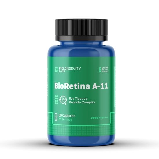 BioRetina - A-11 Retina Peptide Bioregulator (Visoluten) 1 BioRetina A-11 60ct - front